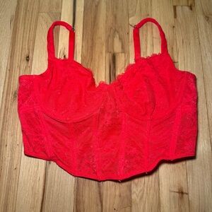 Gilly Hicks Unlined Lace Bustier Crop Top